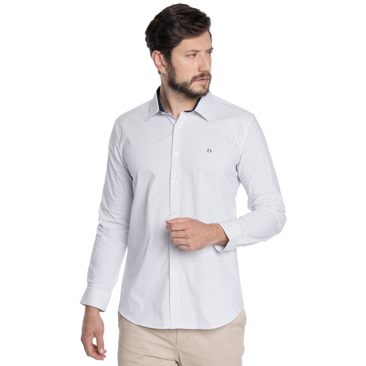 CAMISA ESTAMPADA PARA HOMBRE BEIGE V6062N5351