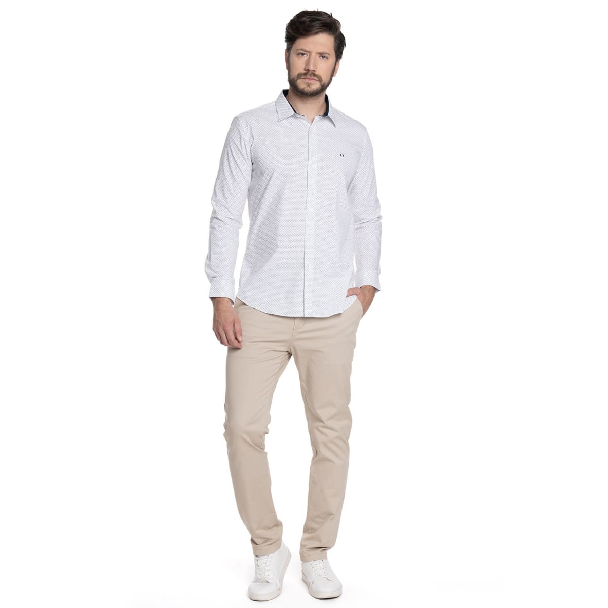 CAMISA ESTAMPADA PARA HOMBRE BEIGE V6062N5354