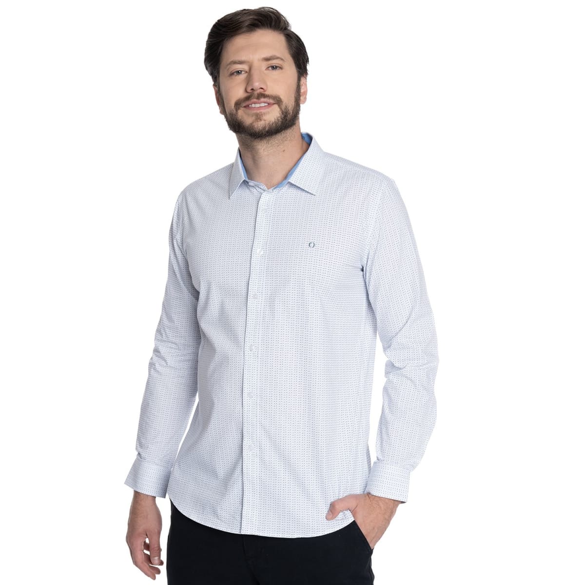 CAMISA ESTAMPADA PARA HOMBRE CELESTE CLARO V6062N5711