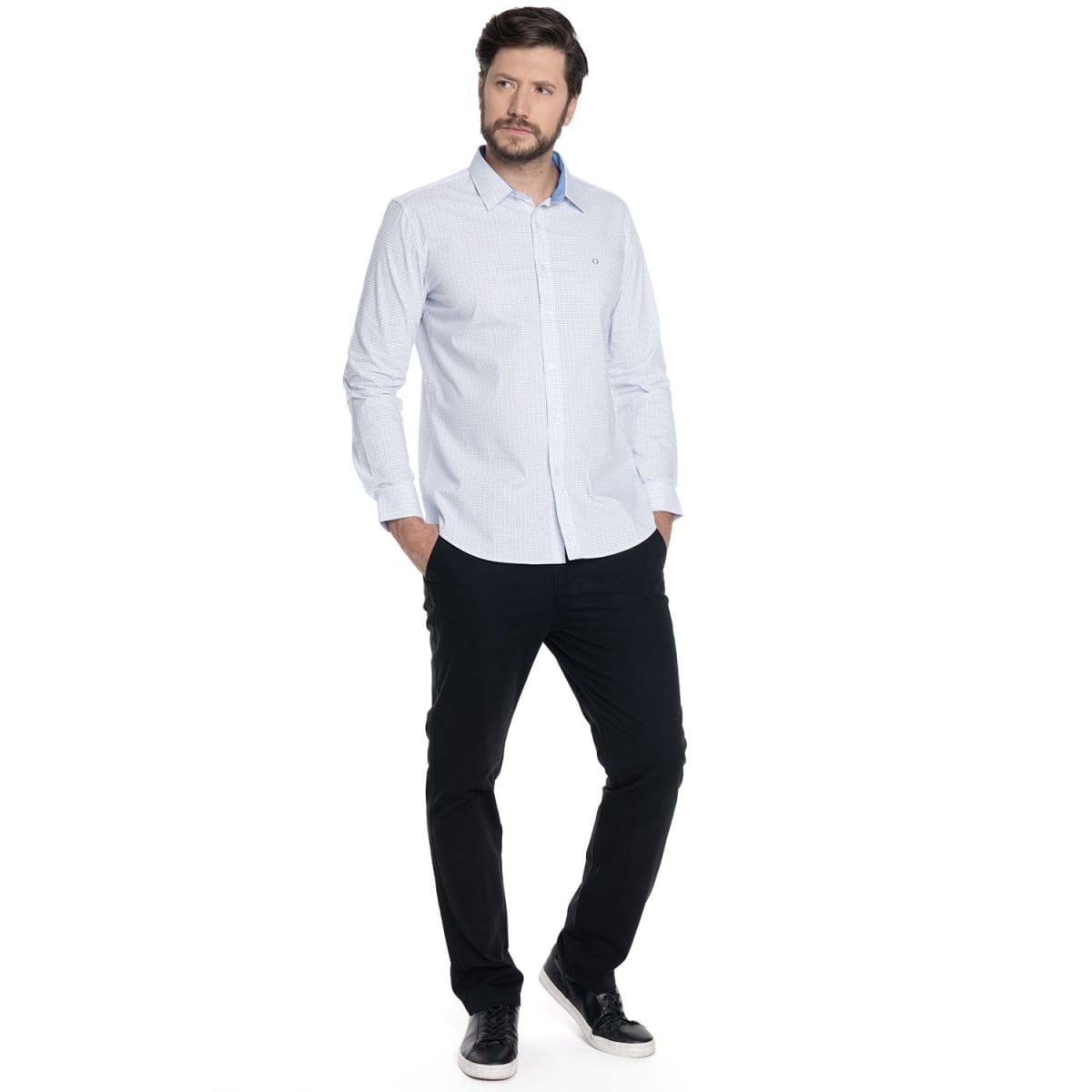 CAMISA ESTAMPADA PARA HOMBRE CELESTE CLARO V6062N5714