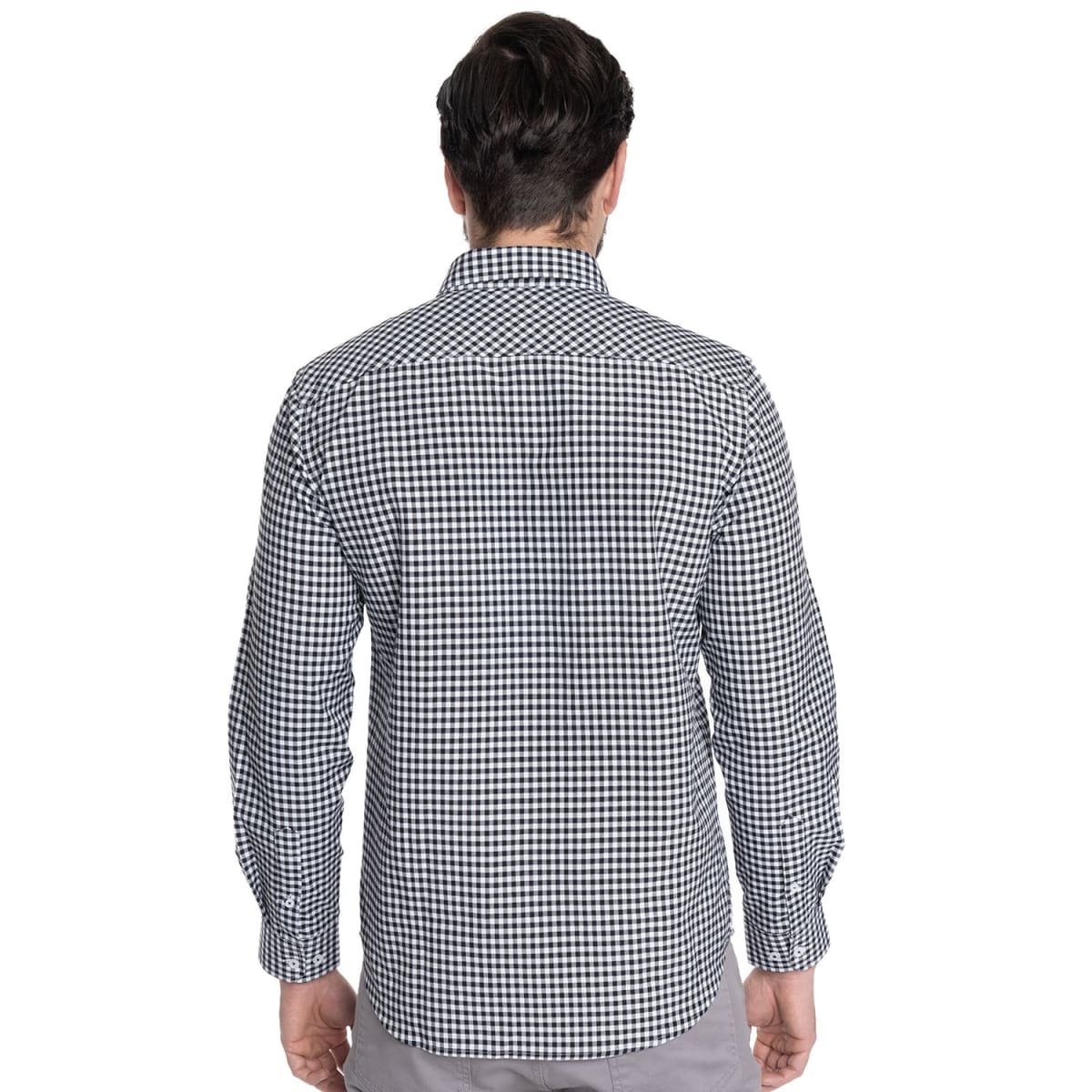 CAMISA A CUADROS PARA HOMBRE NEGRO V6070N5092