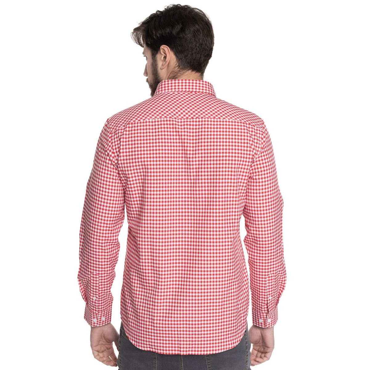 CAMISA A CUADROS PARA HOMBRE ROJO V6070N5542