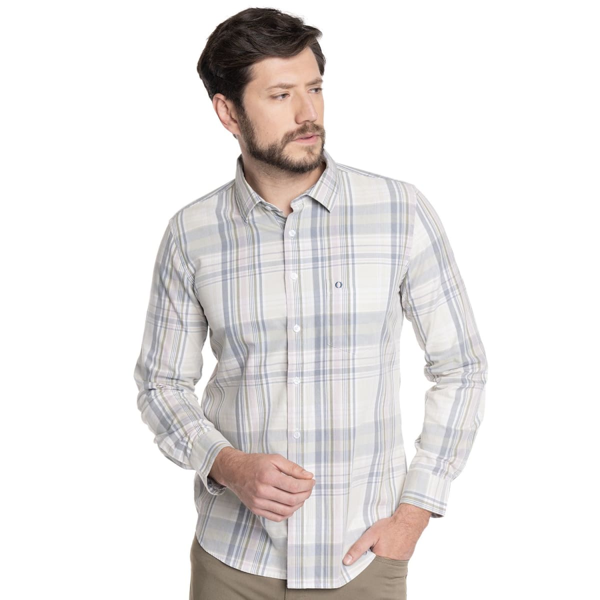 CAMISA ESCOCESA PARA HOMBRE VERDE V6081N5121