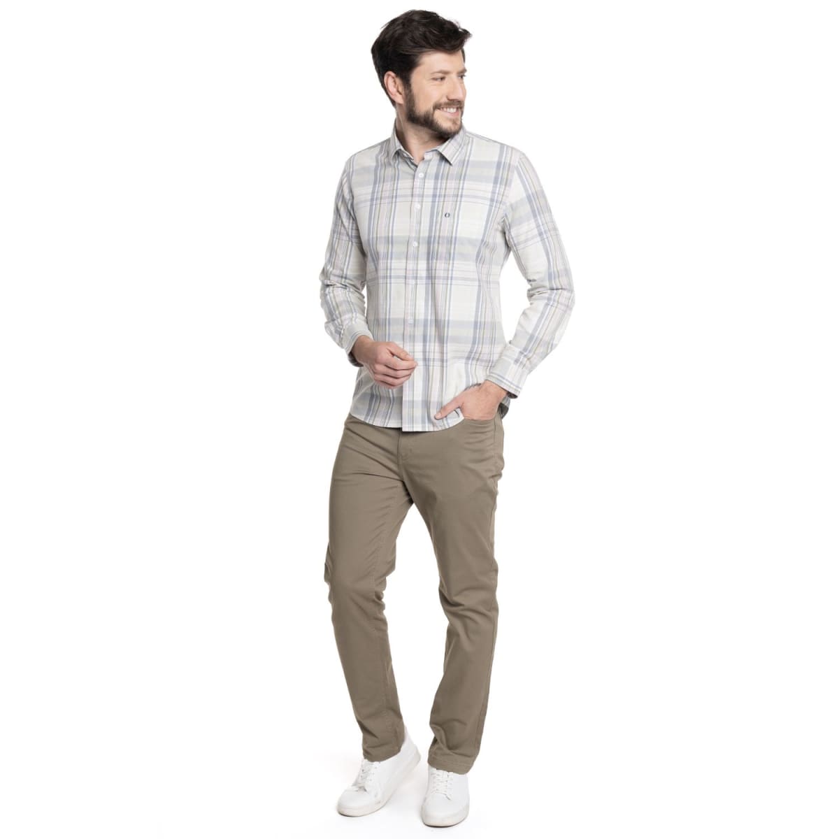 CAMISA ESCOCESA PARA HOMBRE VERDE V6081N5124