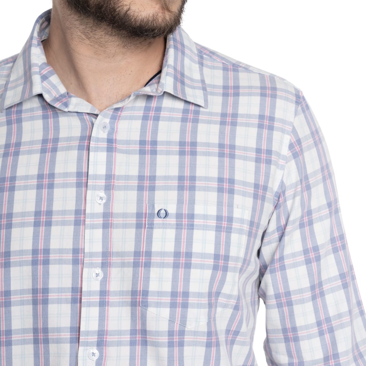CAMISA ESCOCESA PARA HOMBRE AZUL V6081N5773