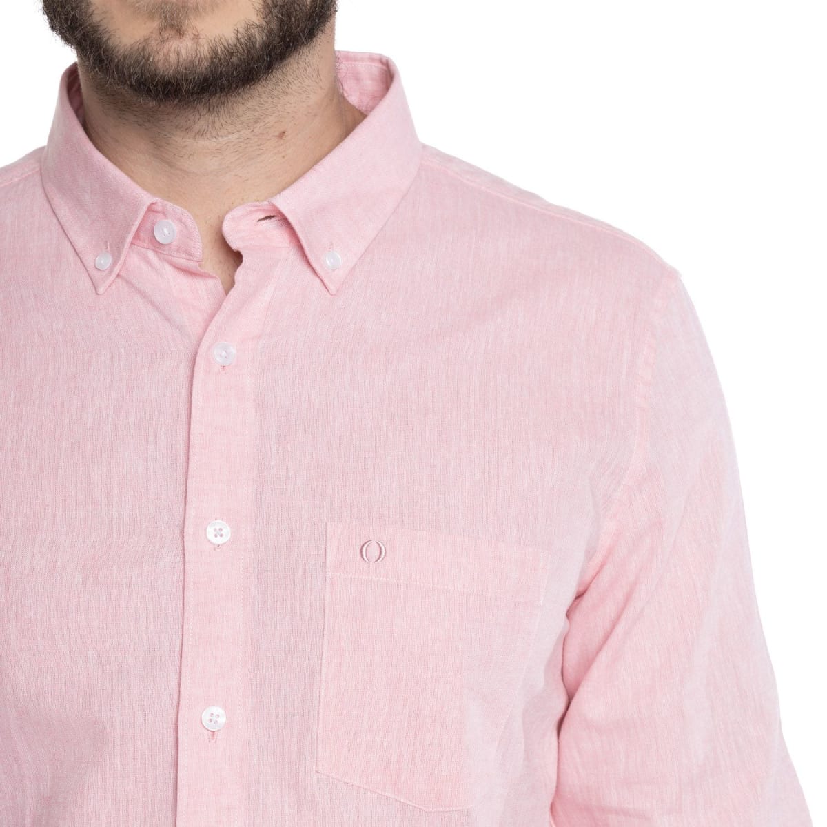 CAMISA LINO HOMBRE ROSADO CLARO V6100N0503