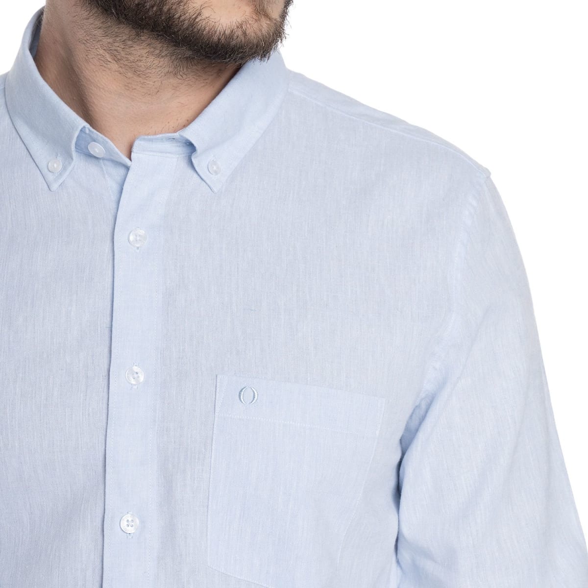 CAMISA LINO HOMBRE CELESTE V6100N0713