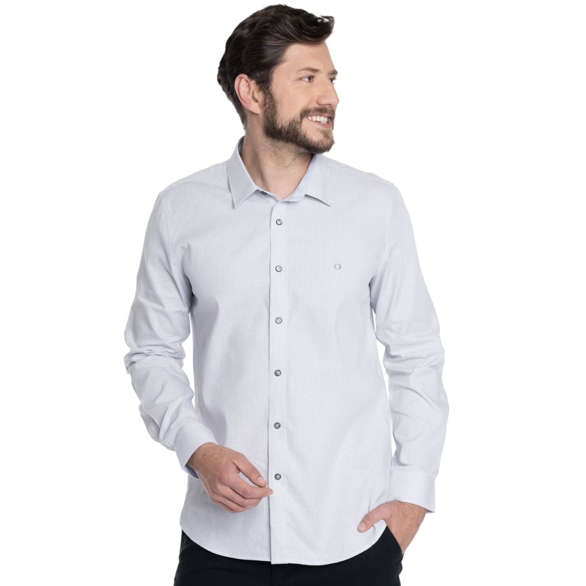 CAMISA TEXTURADA PARA HOMBRE BLANCO V6131N5011