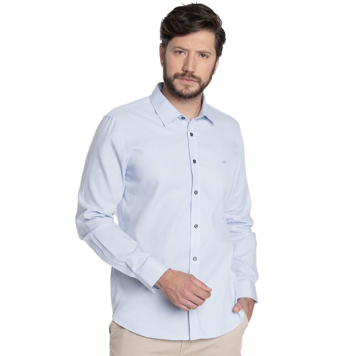CAMISA TEXTURADA PARA HOMBRE CELESTE V6131N5711