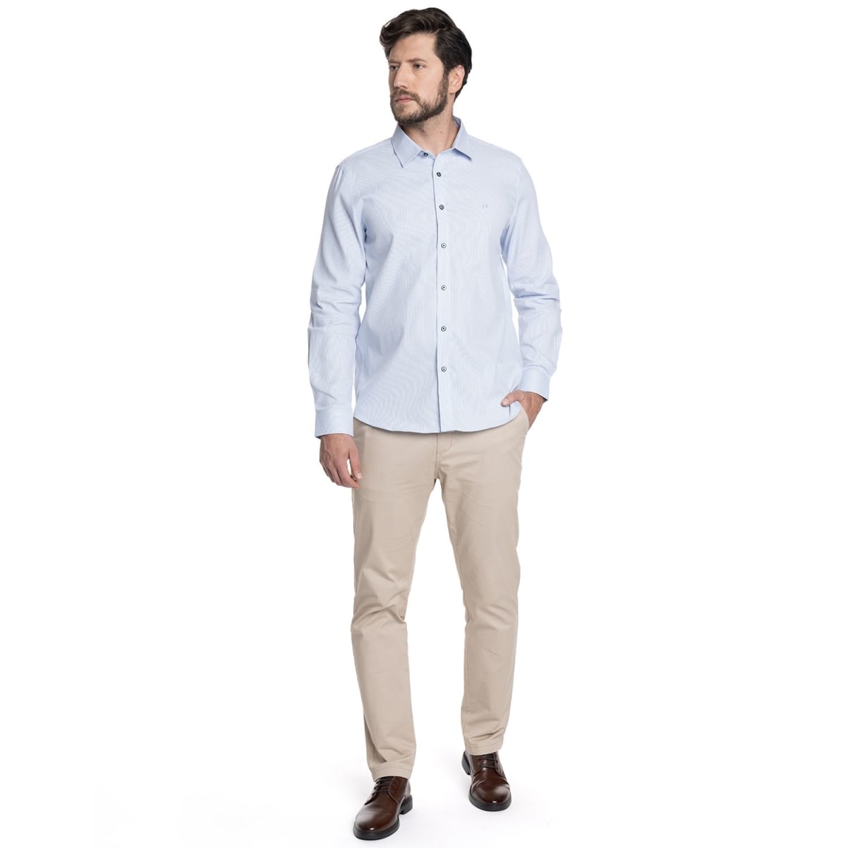 CAMISA TEXTURADA PARA HOMBRE CELESTE V6131N5714