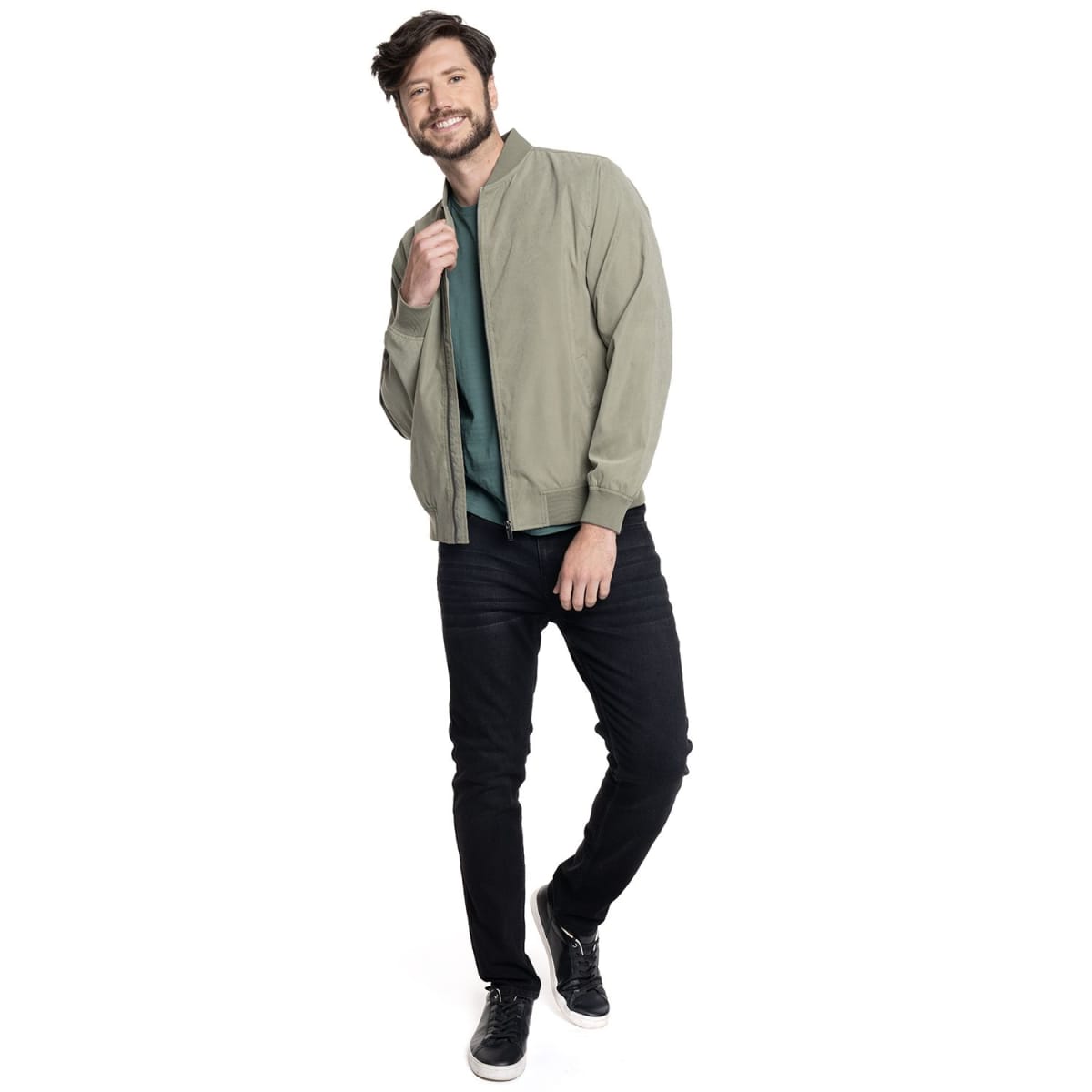 CHAQUETA BOMBER PARA HOMBRE VERDE OLIVO V6020N0964