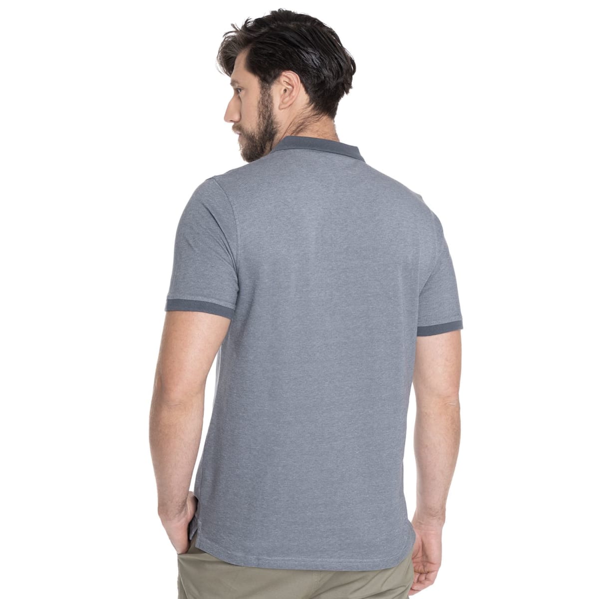 POLERAS MANGA CORTA HOMBRE PIQUE GRIS V6100N5032