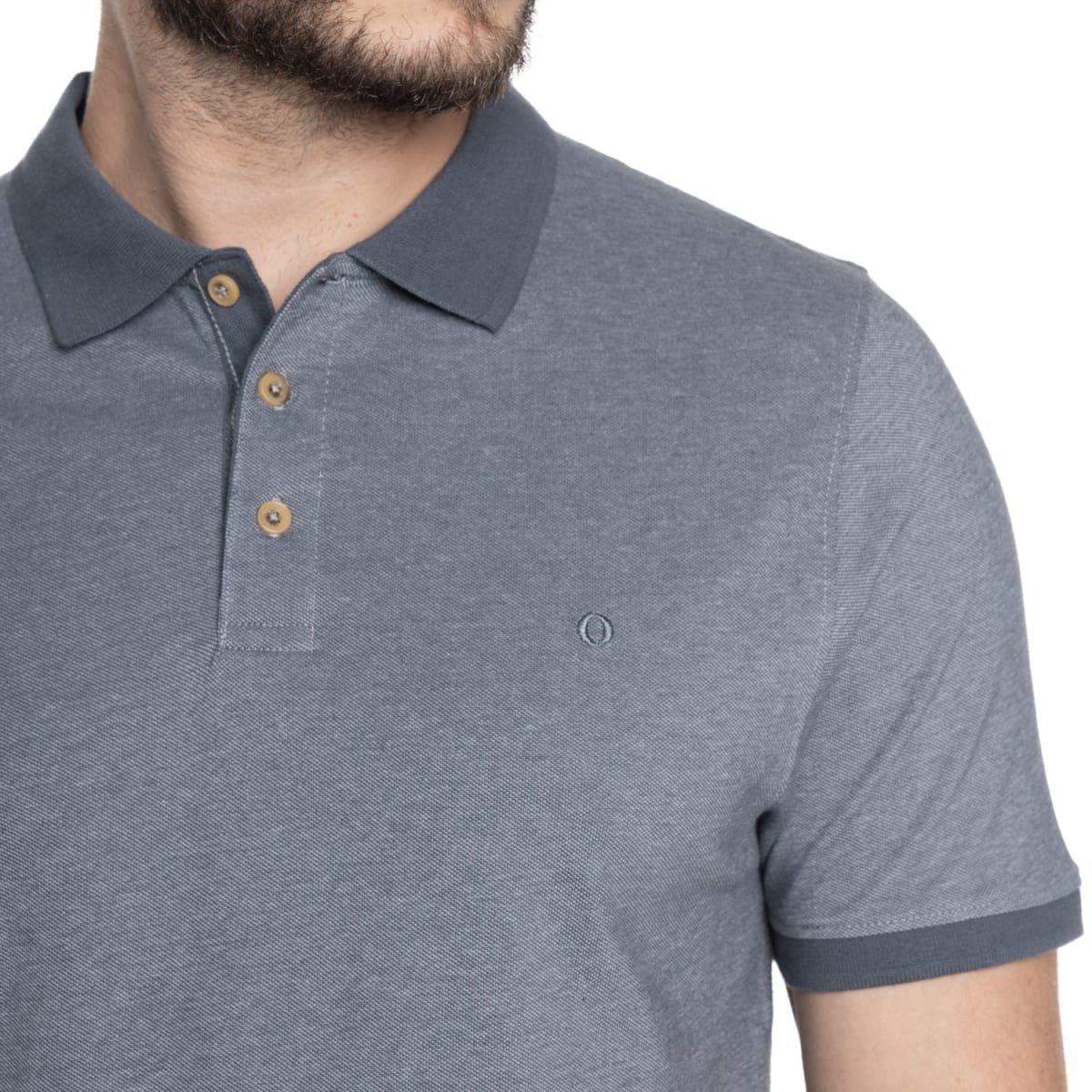POLERAS MANGA CORTA HOMBRE PIQUE GRIS V6100N5033