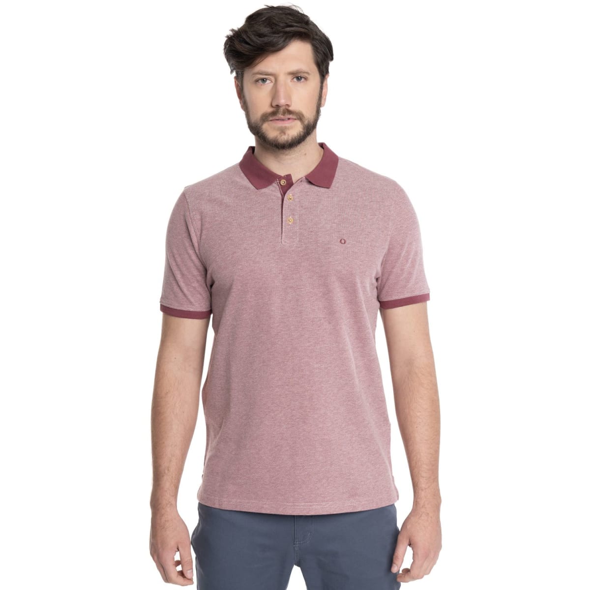 POLERAS MANGA CORTA HOMBRE PIQUE UVA V6100N5591