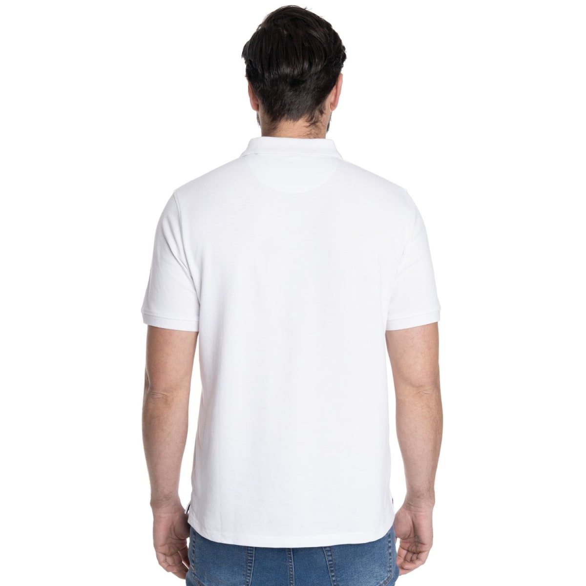 POLERAS POLO MANGA CORTA PIQUE HOMBRE BLANCA V6161N0012