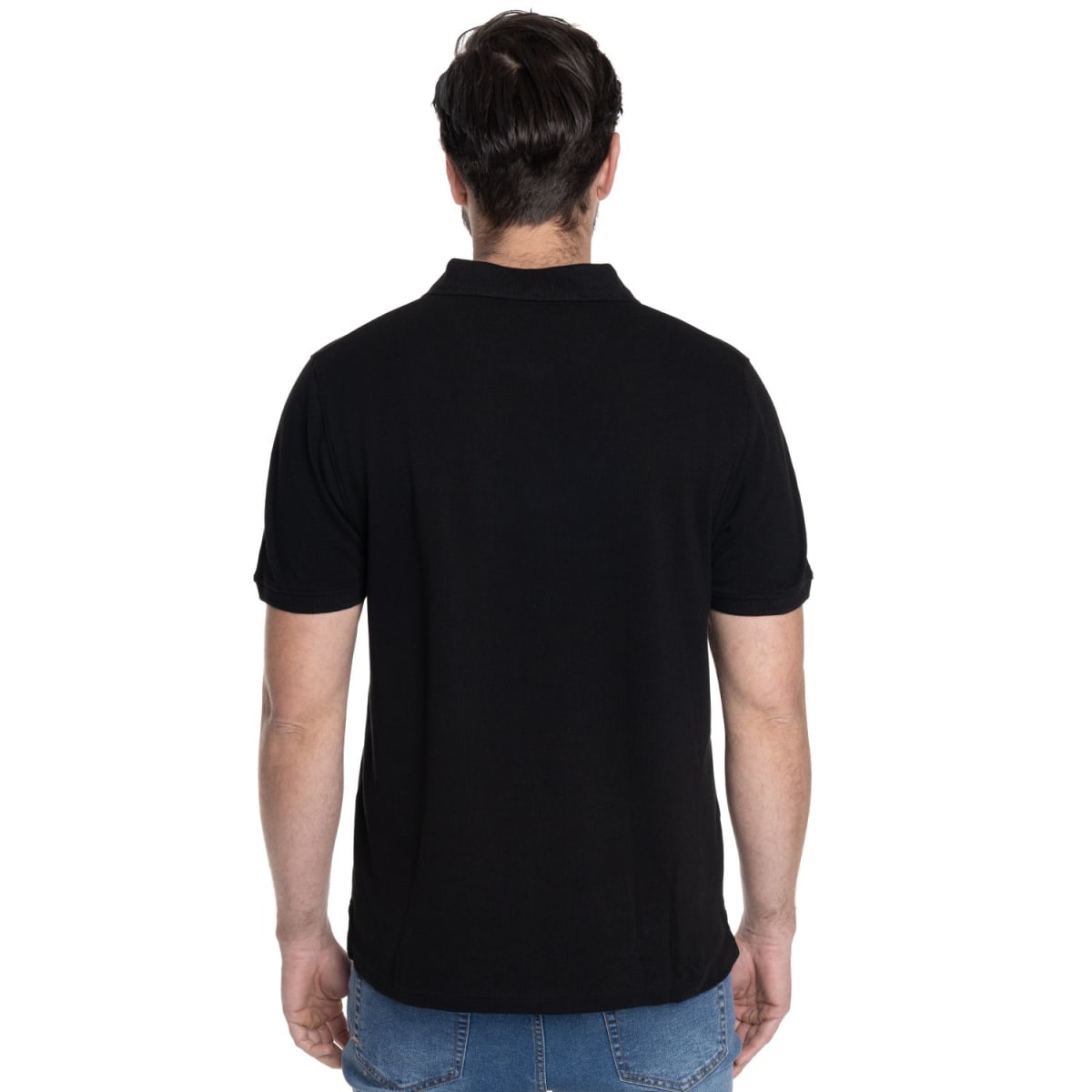 POLERAS POLO MANGA CORTA PIQUE HOMBRE NEGRA V6161N0092