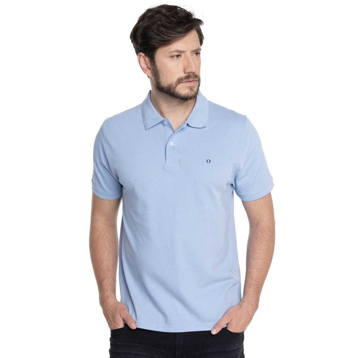 POLERAS POLO MANGA CORTA PIQUE HOMBRE CELESTE V6161N0701