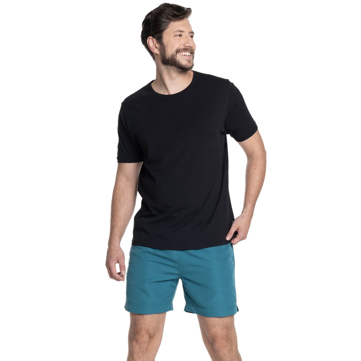 TRAJE DE BAÑO LISO HOMBRE VERDE PETROLEO V6012N0164