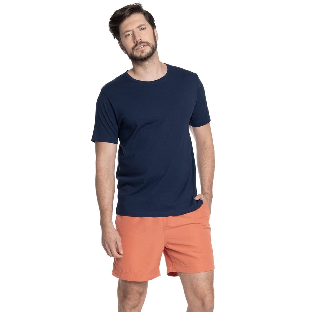 TRAJE DE BAÑO LISO HOMBRE NARANJO OSCURO V6012N0414