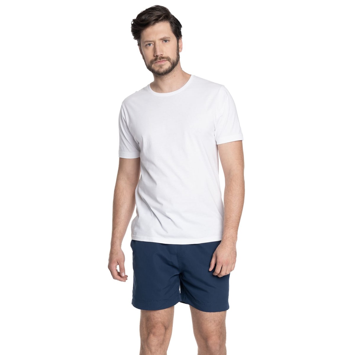TRAJE DE BAÑO LISO HOMBRE AZUL V6012N0704