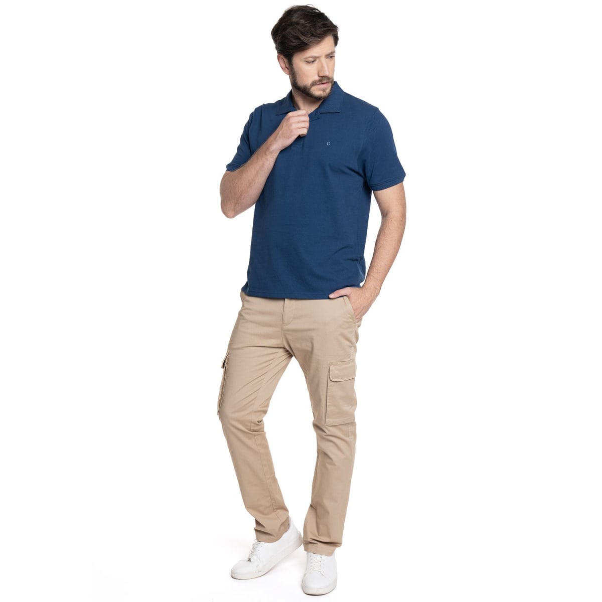 PANTALON HOMBRE CARGO BEIGE CLARO V6400N0304