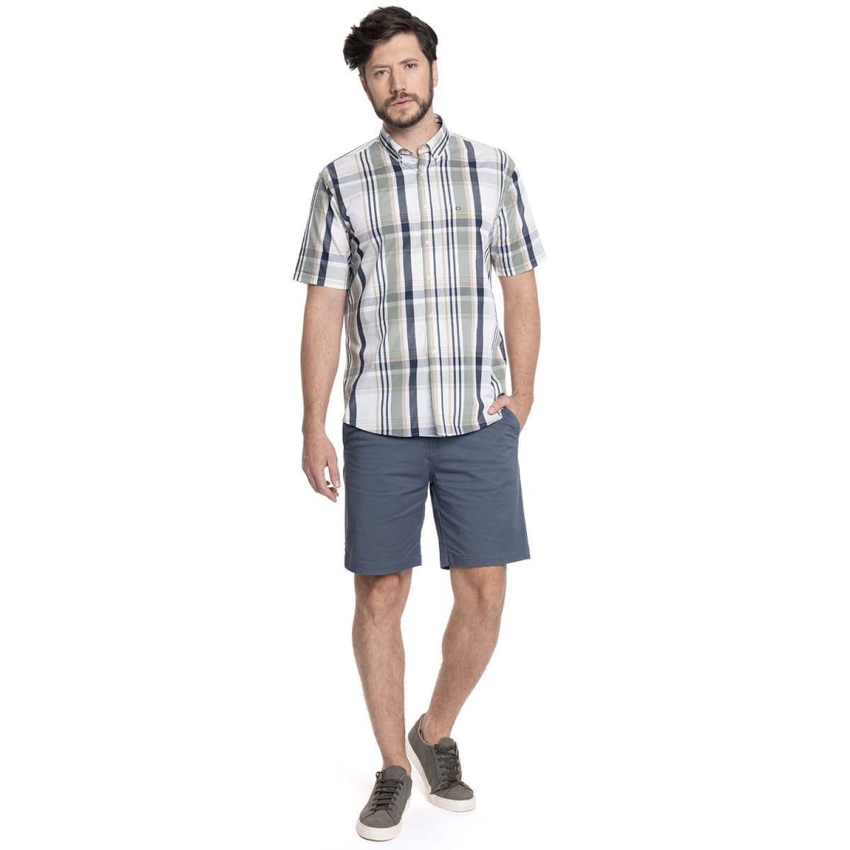 BERMUDAS GABARDINA HOMBRE AZUL PIEDRA V6020N0694