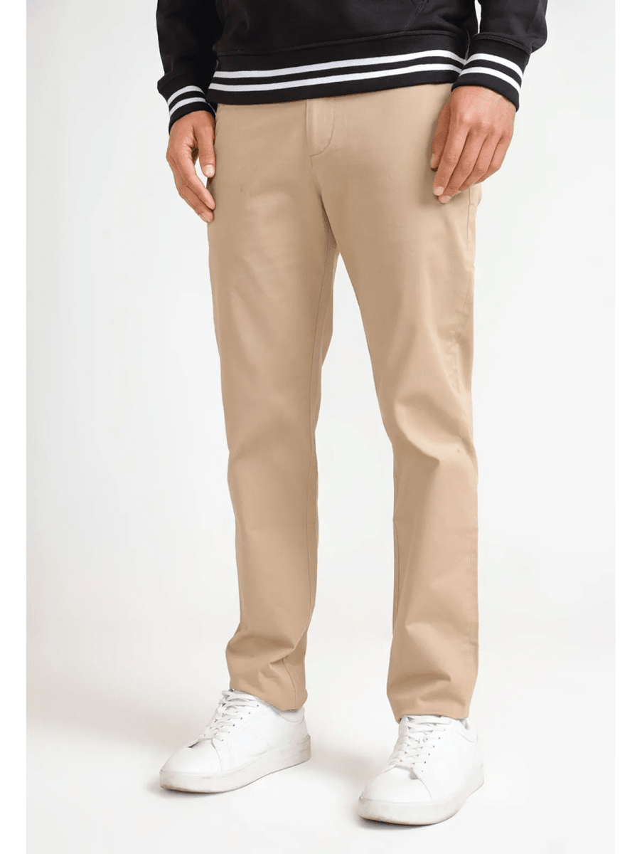 PANTALON HOMBRE ALGODON RECICLADO CHINO ELASTICADO KHAKI V6001N0921