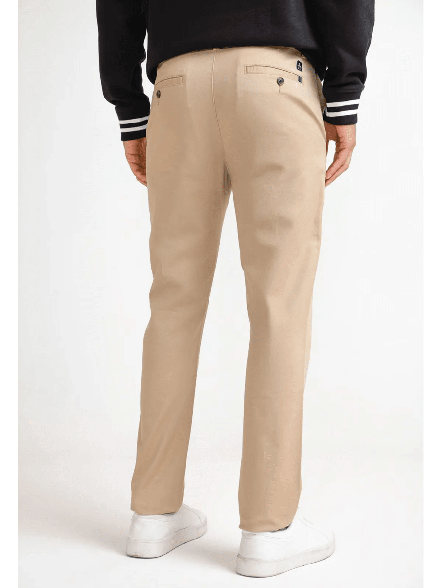PANTALON HOMBRE ALGODON RECICLADO CHINO ELASTICADO KHAKI V6001N0922