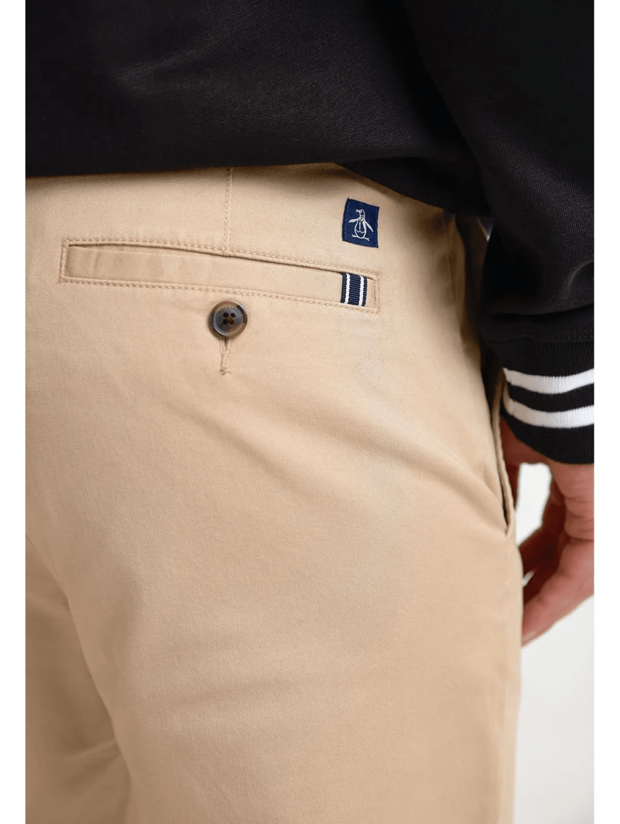 PANTALON HOMBRE ALGODON RECICLADO CHINO ELASTICADO KHAKI V6001N0923