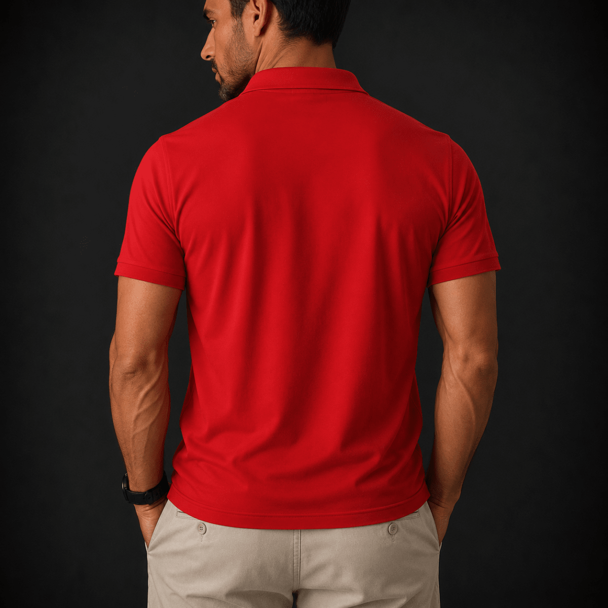 POLO MANGA CORTA PIQUE ROJA V7000N0542
