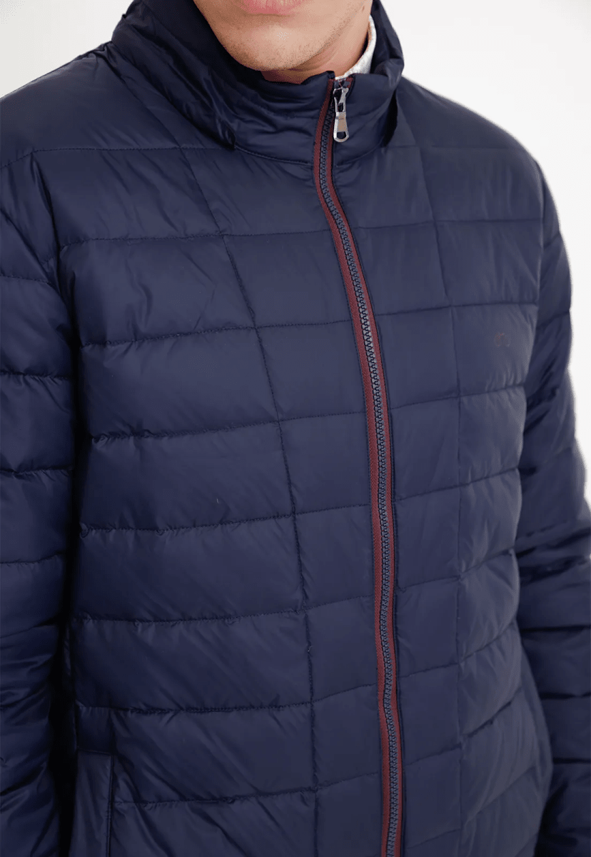 PARKA ACOLCHADA AZUL MARINO DE PLUMA PARA HOMBRE I5000N0793
