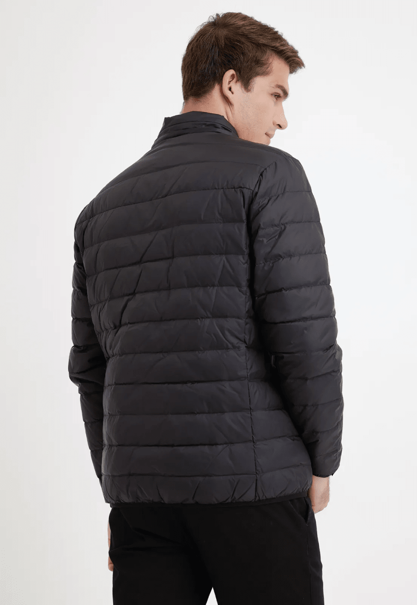 PARKA ACOLCHADA NEGRA DE PLUMA PARA HOMBRE I5000N0092