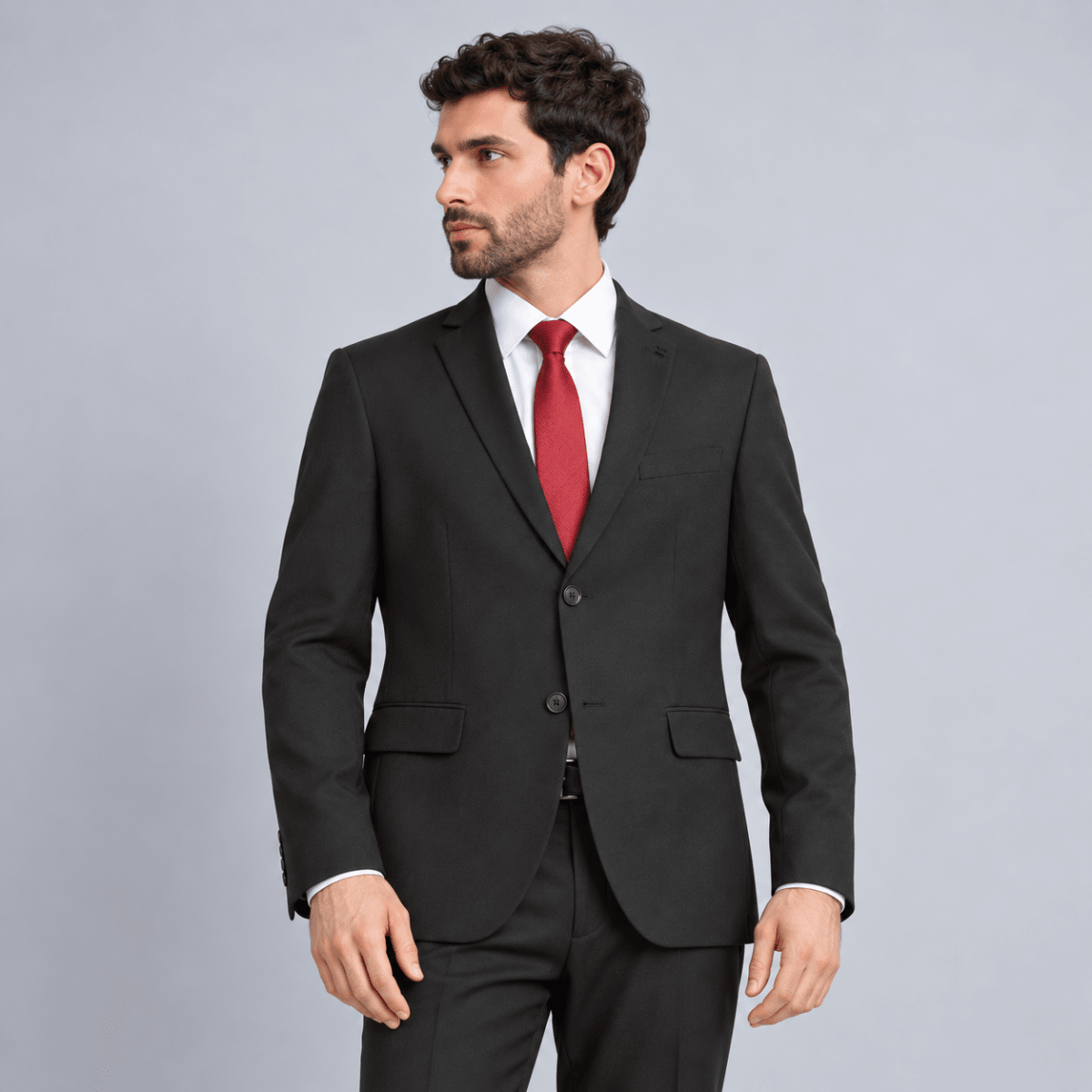 TRAJE FORMAL DE GRADUACION HOMBRE SLIM NEGRO V7000N0092