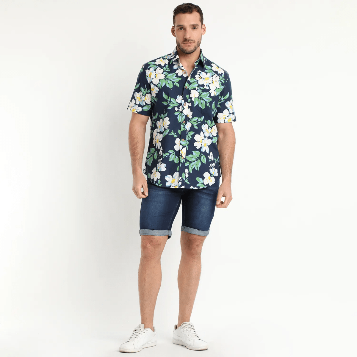 CAMISA GUAYABERA ESTAMPADA V4200N0013