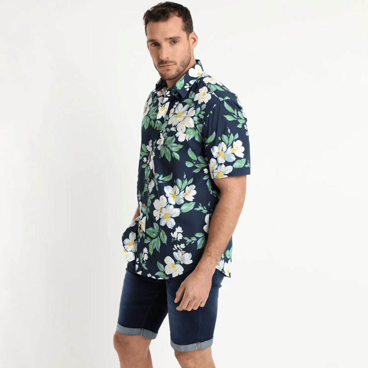 CAMISA GUAYABERA ESTAMPADA V4200N0012