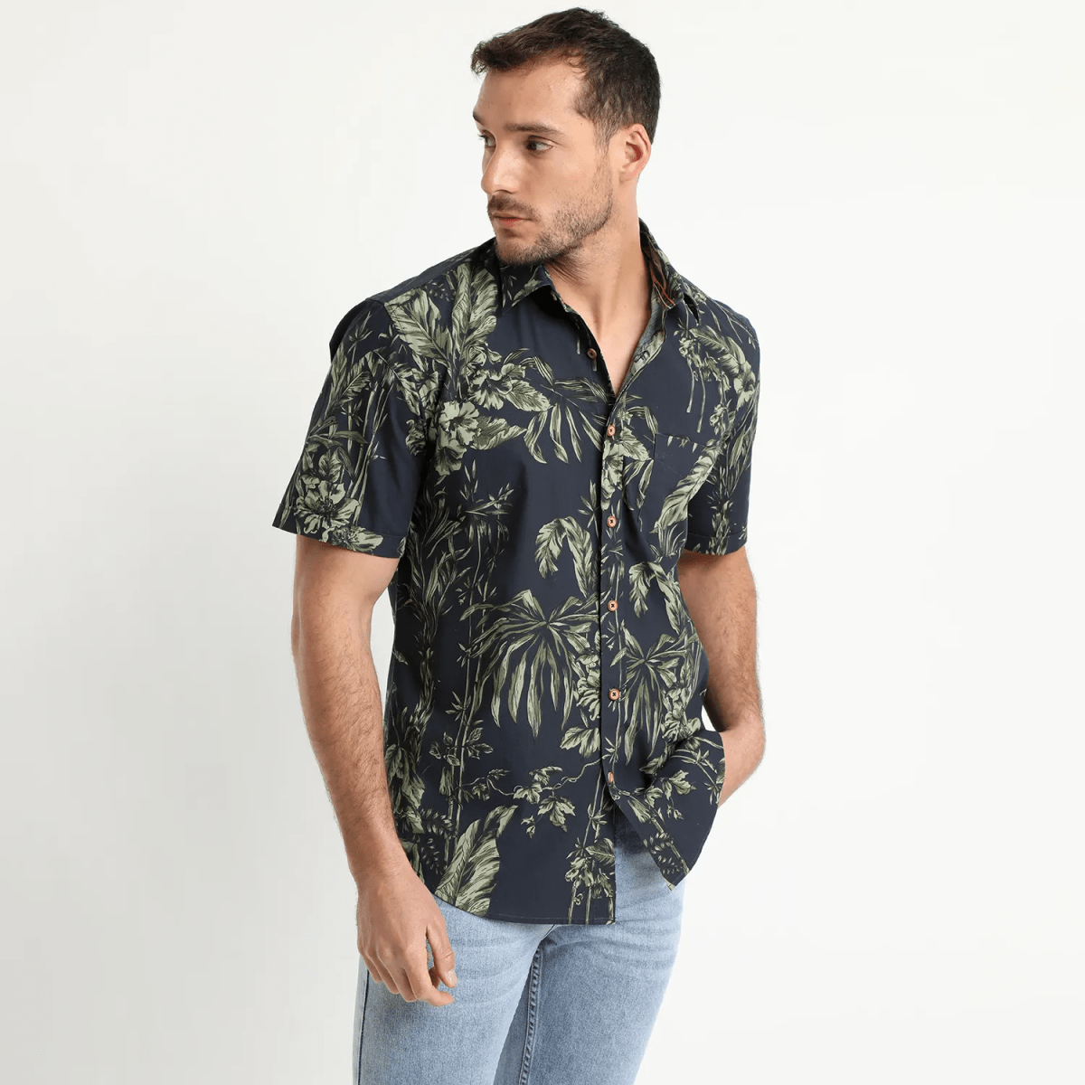 CAMISA GUAYABERA ESTAMPADA V4200N0022