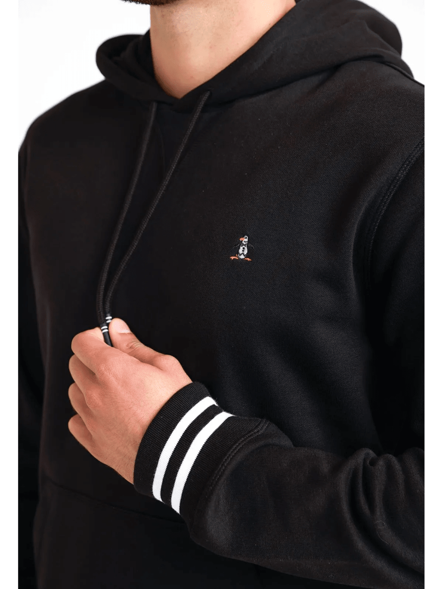 POLERON CON CAPUCHA HOMBRE NEGRO V6003N0093