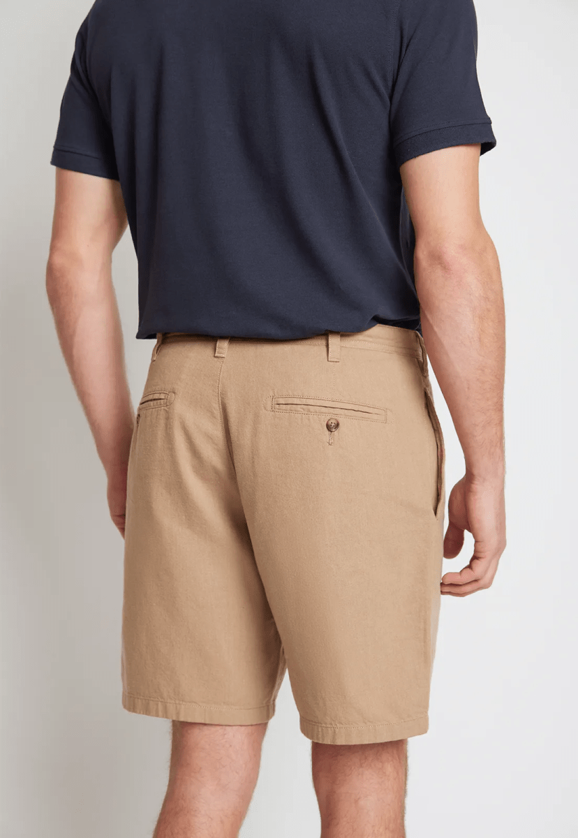 BERMUDA HOMBRE MEZCLA ALGODON LINO LISO VENUS TAN V6001N0902