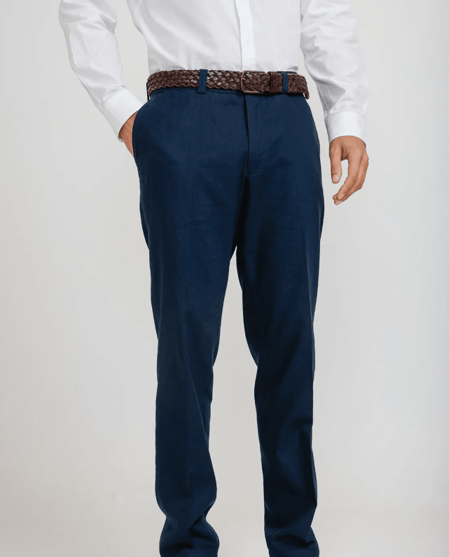 PANTALON HOMBRE DE LINO AZUL MARINO V6000N0791