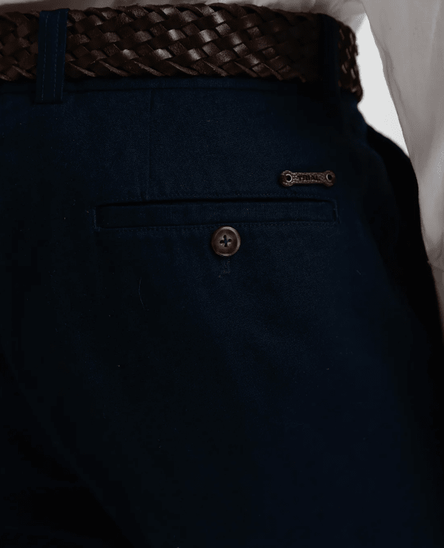 PANTALON HOMBRE DE LINO AZUL MARINO V6000N0793