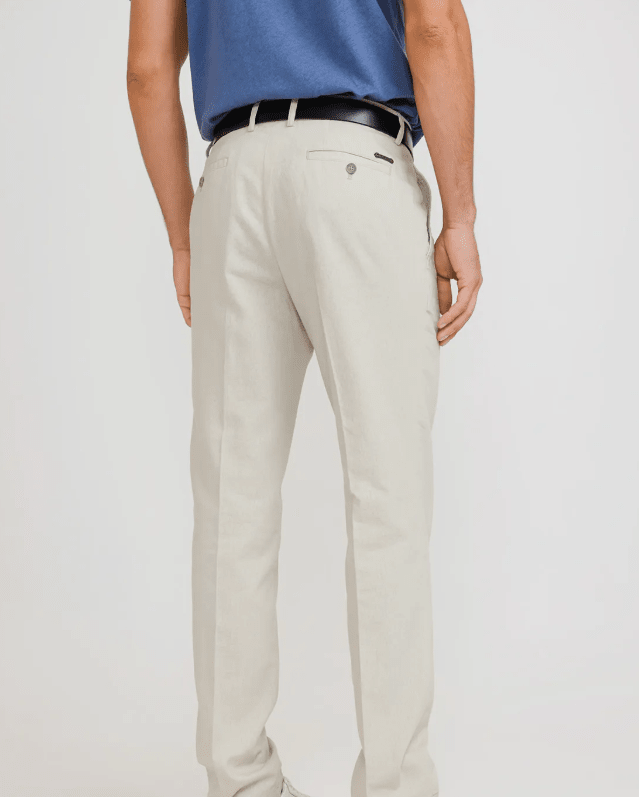 PANTALON HOMBRE DE LINO CRUDO V6000N0352