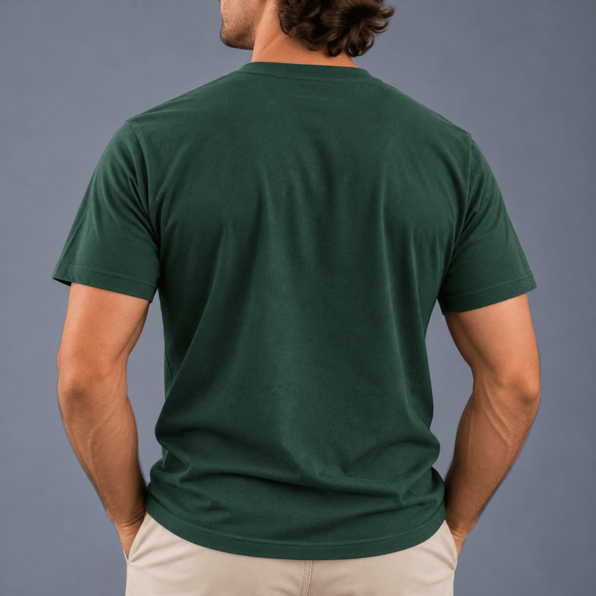 POLERA MANGA CORTA BASICA OPOSTO VERDE OSCURO LI000N0132