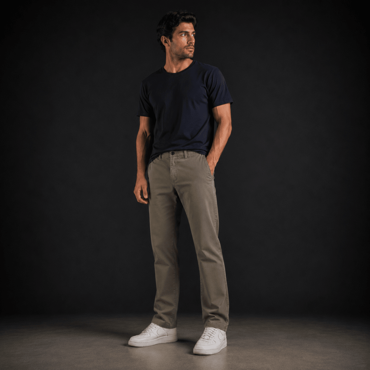 PANTALON CHINO OLIVA I6000N0953