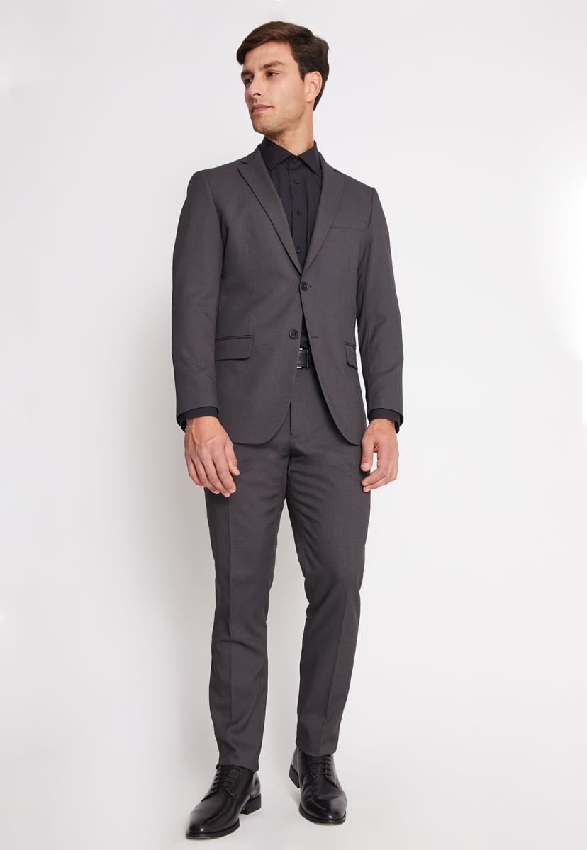 TRAJE EJECUTIVO GRIS TEXTURADO PARA HOMBRE - MODELO V6000N0031