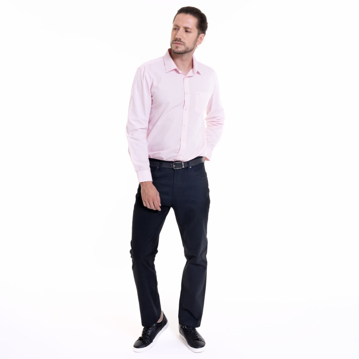 CAMISA LISA TAILORED FIT HOMBRE ROSADO CLARO LI060N0503