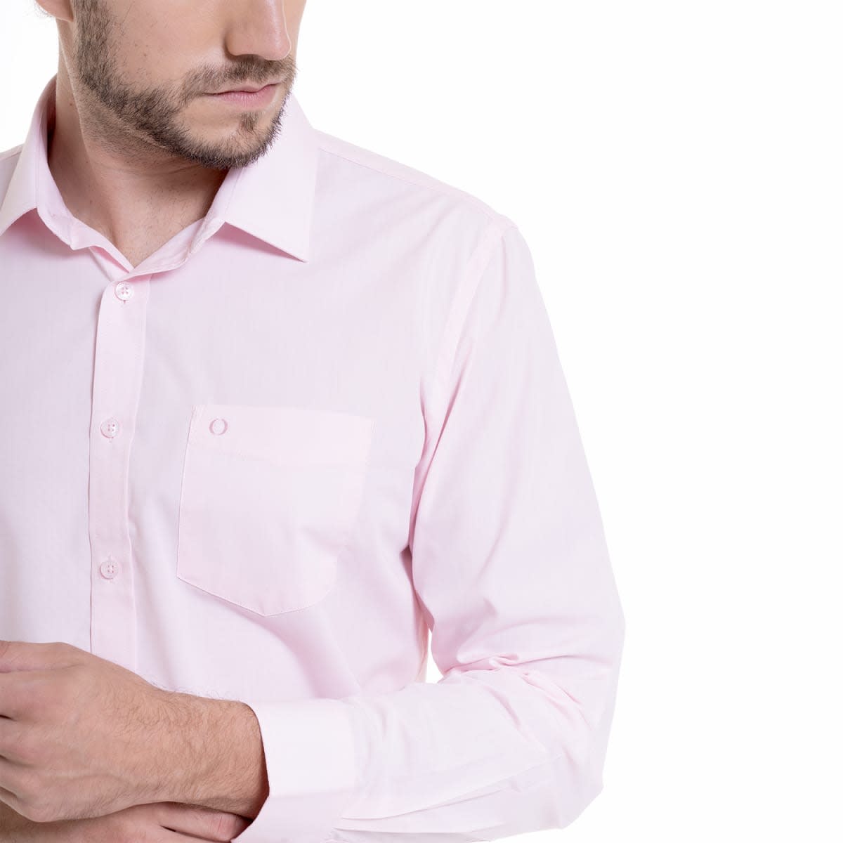 CAMISA LISA TAILORED FIT HOMBRE ROSADO CLARO LI060N0504