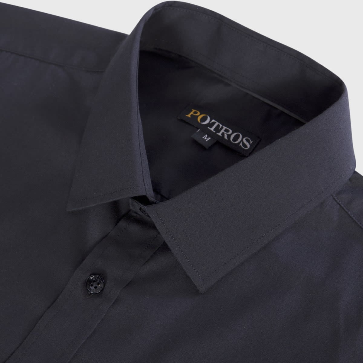 CAMISA LISA TAILORED FIT HOMBRE NEGRO LI060N0094