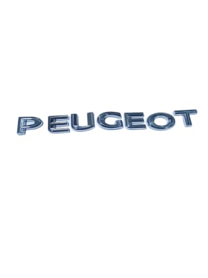 Emblema/Logo Cromado PEUGEOT Plateado – 15,8 x 1,6 cm1