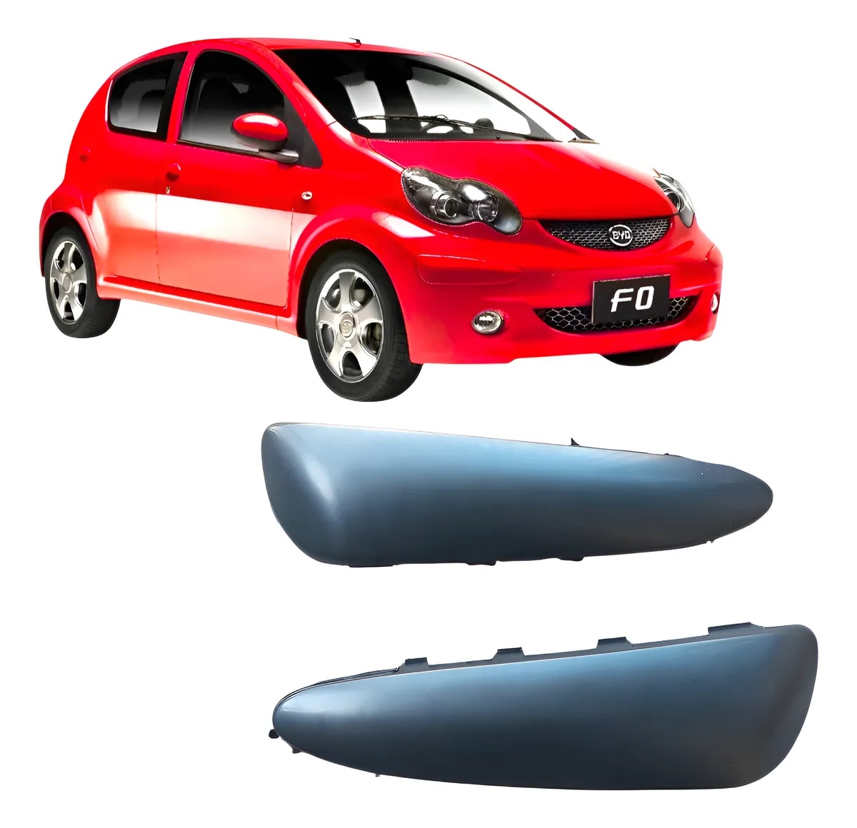 Molduras Parachoque Delantera BYD F0 1.0 (Par) 0