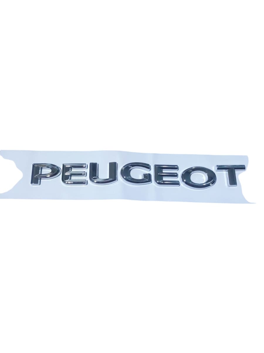 Emblema/Logo Cromado PEUGEOT Plateado – 15,8 x 1,6 cm2
